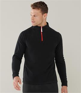 Finden & Hales Long Sleeve Piped Zip Neck Fleece